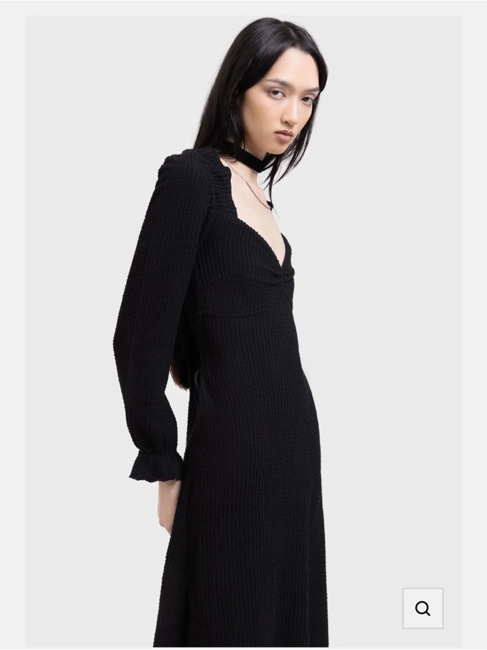 Killstar Black Long Sleeve Midi Dress - Picture 3 of 10